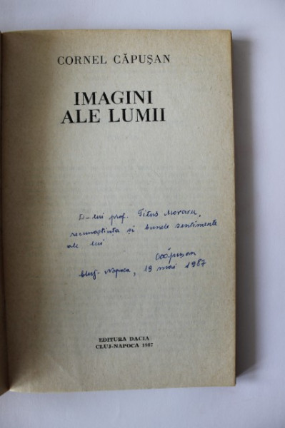 Cornel Capusan - Imagini ale lumii (cu autograf)