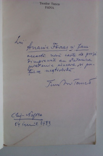 Teodor Tanco - Fana (cu autograf)