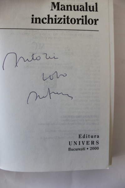 Antonio Lobo Antunes - Manualul inchizitorilor (cu autograf)
