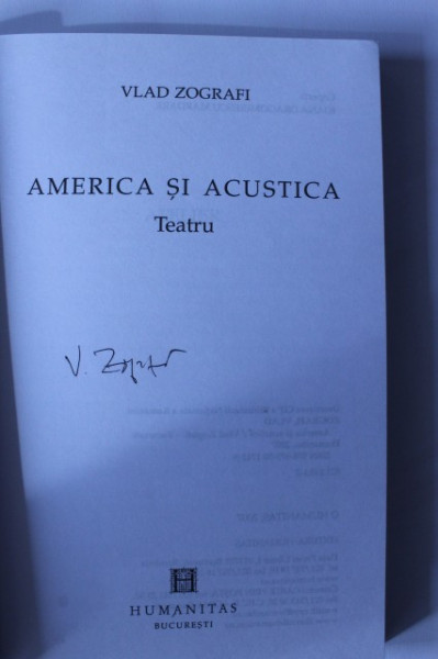 Vlad Zografi - America si acustica (cu autograf)