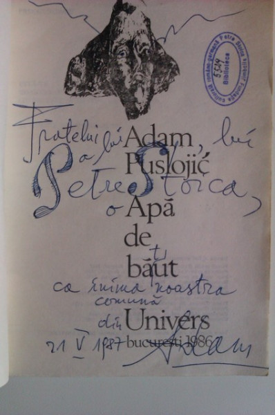 Adam Puslojic - Apa de baut (cu autograf)