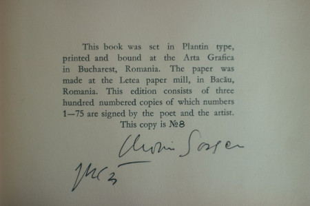 Marin Sorescu - Don Quijote`s tender years (editie hardcover in limba engleza, exemplarul 8 din 75, cu autograful autorului - Marin Sorescu si al ilustratorului - Florin Puca)