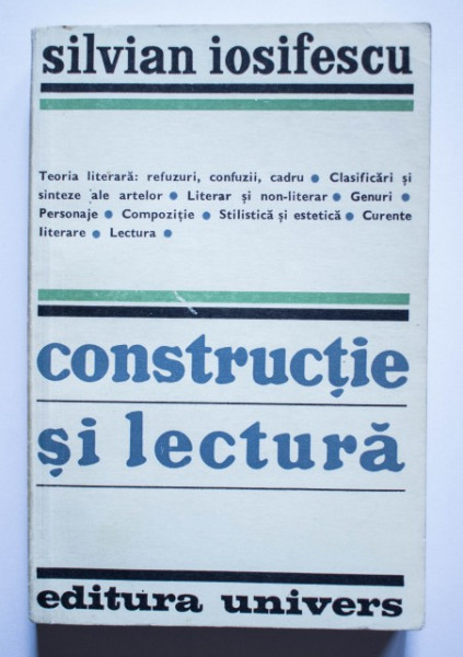 Silvian Iosifescu - Constructie si lectura