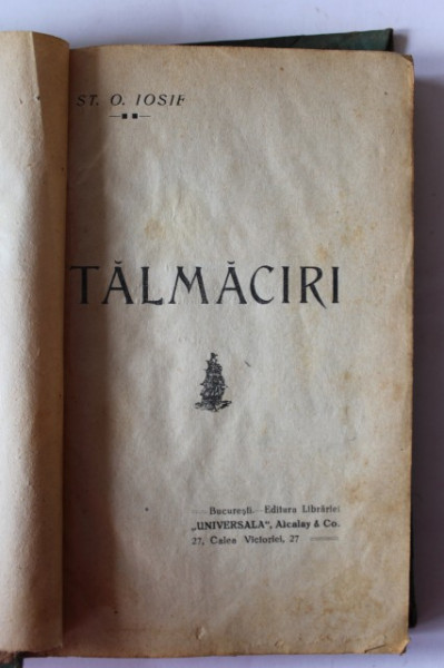 St. O. Iosif - Talmaciri (editie hardcover, interbelica, relegata)