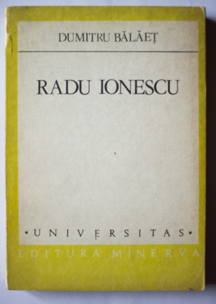 Dumitru Balaet - Radu Ionescu (un fiu al fantasiei)