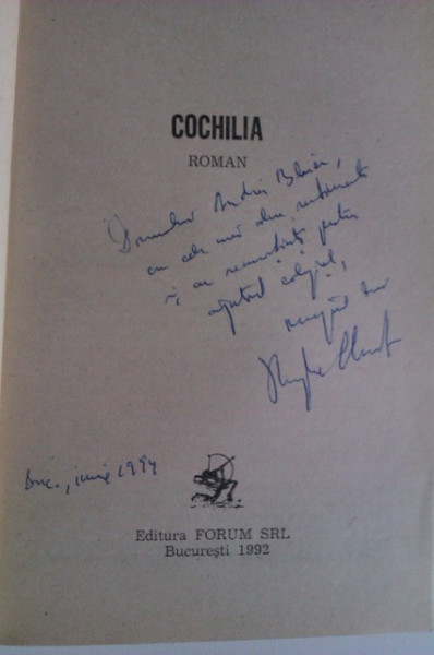 Gheorghe Schwartz - Cochilia (cu autograf)