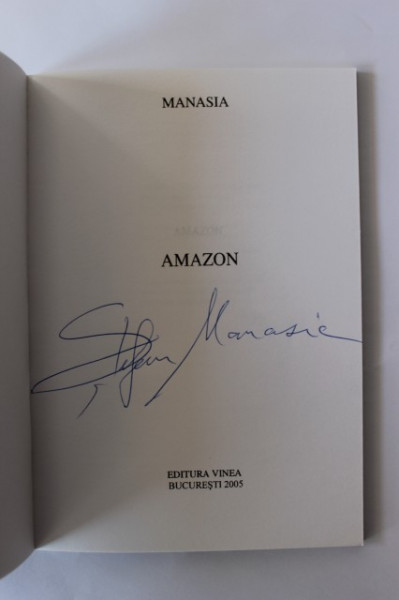 Stefan Manasia - Amazon (cu autograf)