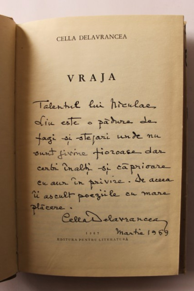 Cella Delavrancea - Vraja (editie hardcover, cu autograf)