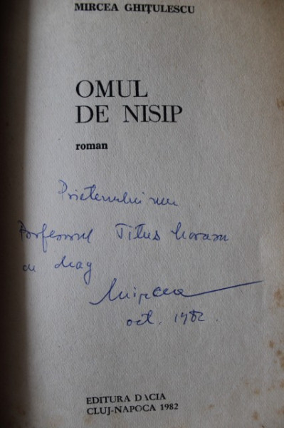 Mircea Ghitulescu - Omul de nisip (cu autograf)
