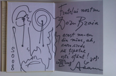Adam Puslojic - Asimetria durerii (cu autograf si autoportret realizat de autor)