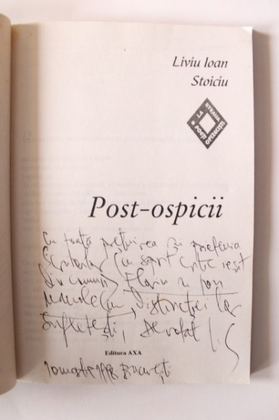 Liviu Ioan Stoiciu - Post-Ospicii (cu autograf)