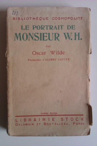 Oscar Wilde - Le portrait de monsieur W.H. (editie interbelica)