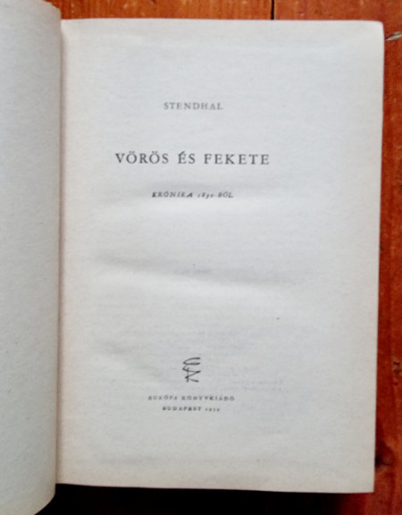 Stendhal - Voros es feher (2 vol., editie hardcover)
