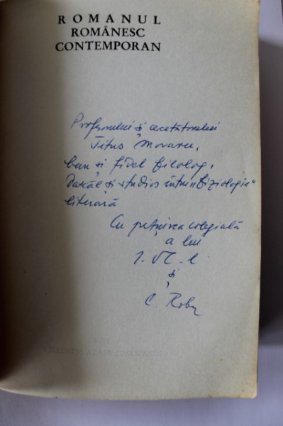 C. Robu, Ion Vlad - Romanul romanesc contemporan (cu dublu autograf)