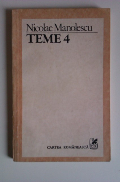 Nicolae Manolescu - Teme 4