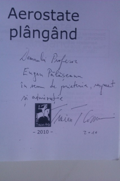 Traian T. Cosovei - Aerostate plangand (cu autograf)
