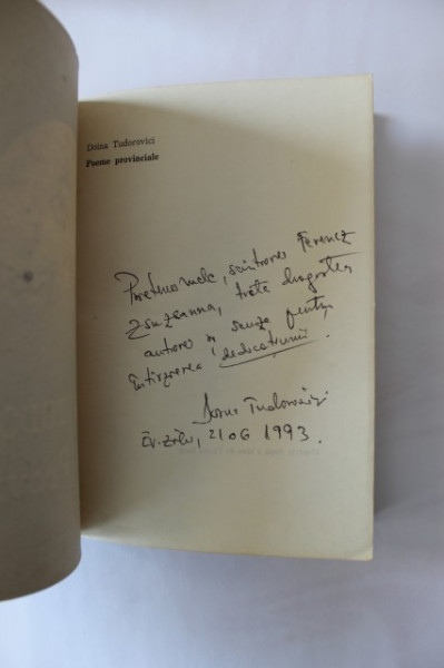 Doina Tudorovici - Poeme Provinciale (volum de debut, cu autograf)