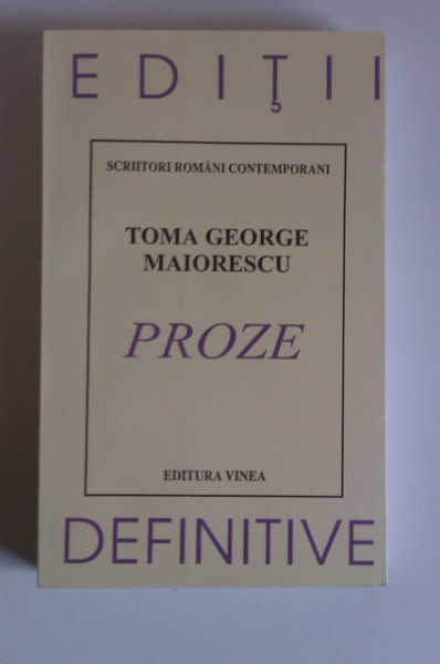 Toma George Maiorescu - Proze