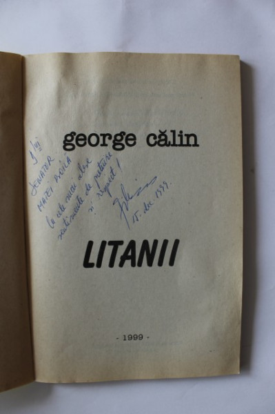 George Calin - Litanii (cu autograf)
