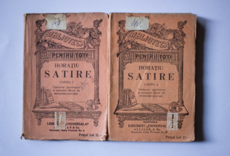 Horatiu - Satire (2 vol., editie interbelica)