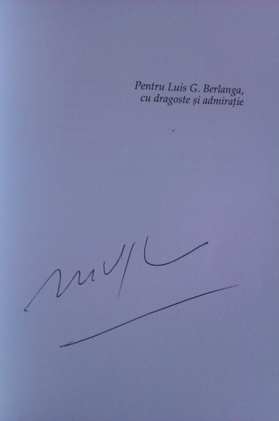 Mario Vargas Llosa - Elogiu mamei vitrege (cu autograf)