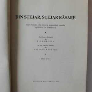 Elsa Grozea - Din stejar, stejar rasare (mari batalii din istoria poporului roman oglindite in literatura)