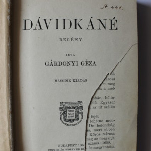 Gardonyi Geza - Az a hatalmas harmadik. Az oreg tekintetes. Davidkane (3 vol., editie hardcover, antebelica)