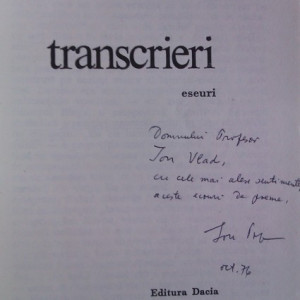 Ion Pop - Transcrieri (cu autograf)
