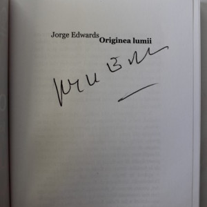 Jorge Edwards - Originea lumii (cu autograf simplu)