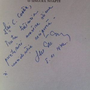 Dumitru Dem. Ionascu - O singura noapte (cu autograf)
