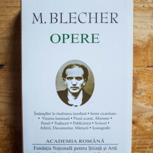 M. Blecher - Opere (Intamplari in irealitatea imediata. Inimi cicatrizate. Vizuina luminata. Proza scurta. Aforisme. Poezii. Traduceri. Publicistica. Scrisori. Arhiva. Documentar. Marturii. Iconografie) (editie hardcover)