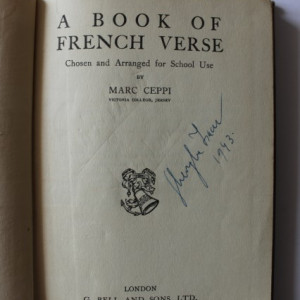 Marc Ceppi - A book of French verse (editie hardcover, interbelica)