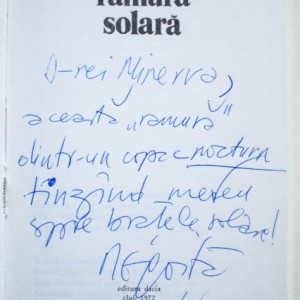 Negoita Irimie - Ramura solara (editie hardcover, cu autograf)