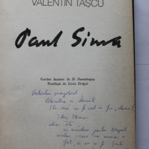 Valentin Tascu - Paul Sima (editie hardcover, cu autograf)
