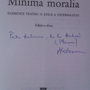 Andrei Plesu - Minima moralia (cu autograf)