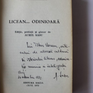 Ion Agarbiceanu - Liicean... odinioara (cu autograful lui Aurel Sasu)