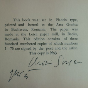 Marin Sorescu - Don Quijote`s tender years (editie hardcover in limba engleza, exemplarul 8 din 75, cu autograful autorului - Marin Sorescu si al ilustratorului - Florin Puca)