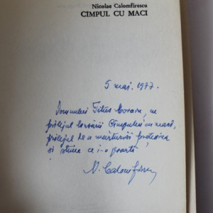 Nicolae Calomfirescu - Campul cu maci (cu autograf)