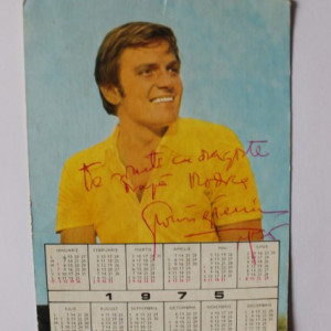 Florin Piersic - ilustrata-calendar, cu autograful celebrului actor