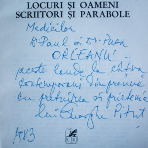 Gheorghe Pitut - Locuri si oameni. Scriitori si parabole (cu autograf)