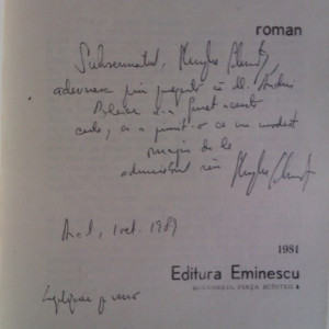 Gheorghe Schwartz - Spitalul (cu autograf)