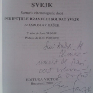 Lot 2 volume Geo Saizescu - Asta seara dansam cu... Bachus, Svejk (cu autograf)