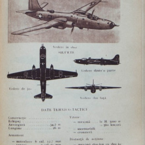 Ministerul Fortelor Armate ale R.P.R., Marele Stat Major - Album cu siluete si date tehnico-tactice ale avioanelor militare din unele tari imperialiste