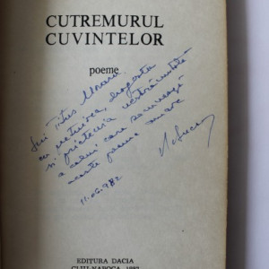 Petre Bucsa - Cutremurul cuvintelor (cu autograf)
