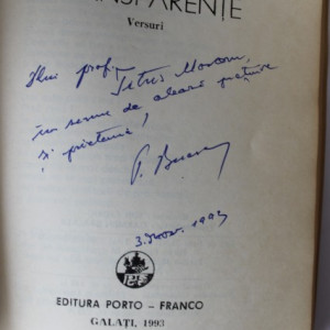 Petre Bucsa - Transparente (cu autograf)