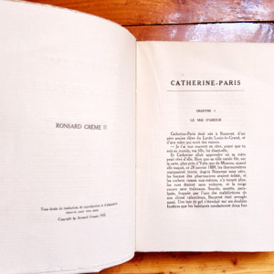 Princesse Bibesco - Catherine-Paris (editie bibliofila, interbelica, in etui special)