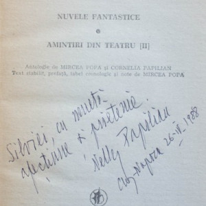Victor Papilian - Lacrima (cu autograful Corneliei Papilian)