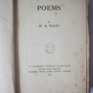W. B. Yeats - Poems (editie hardcover, interbelica, limited edition)