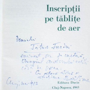 Bazil Gruia - Inscriptii pe tablite de aer (cu autograf)