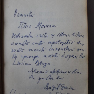 Bazil Gruia - Lucian Blaga inedit - amintiri si documente (cu autograf)